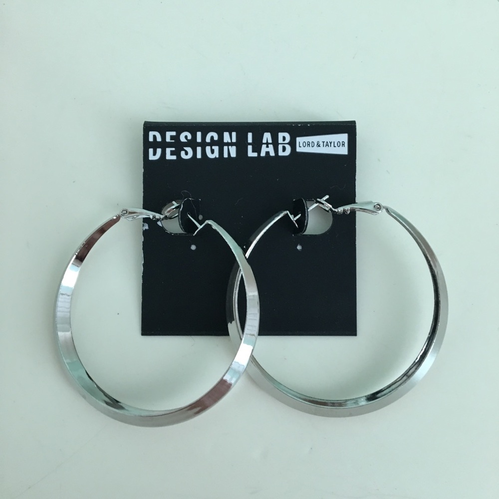 Lord and Taylor Design Lab Silver Hoop Earrings